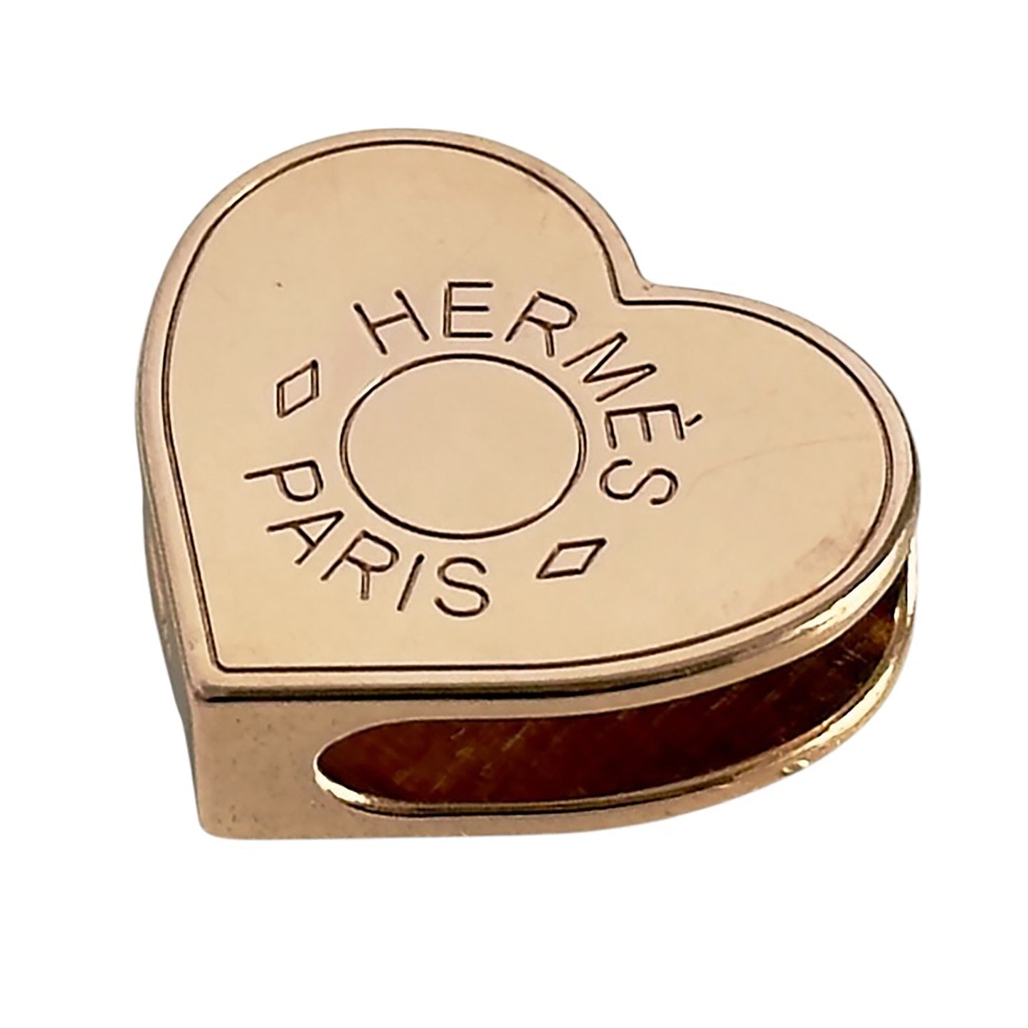 HERMES *送無品牌頸鏈* Mini Coeur twilly ring 愛心💗 多用途 絲巾扣 吊咀