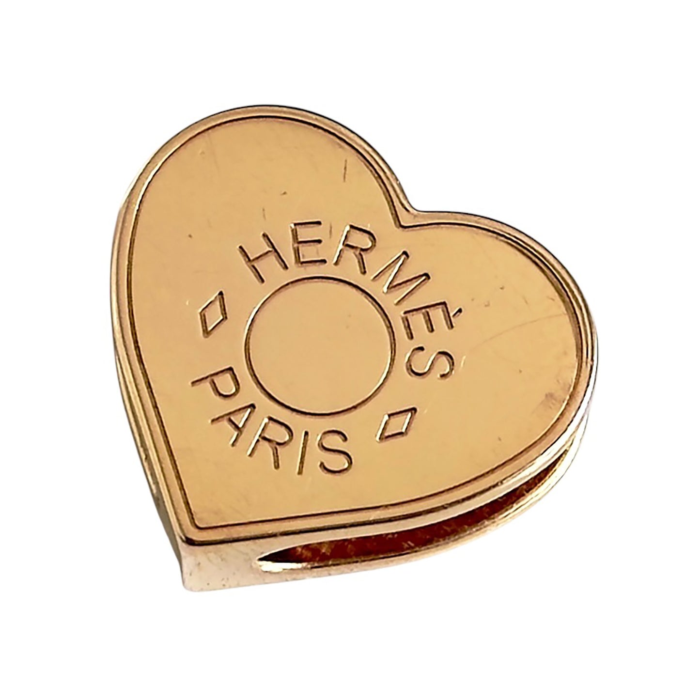 HERMES *送無品牌頸鏈* Mini Coeur twilly ring 愛心💗 多用途 絲巾扣 吊咀