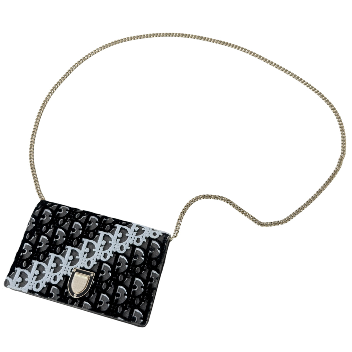 DIOR Diorama oblique 老花 鏈條銀包