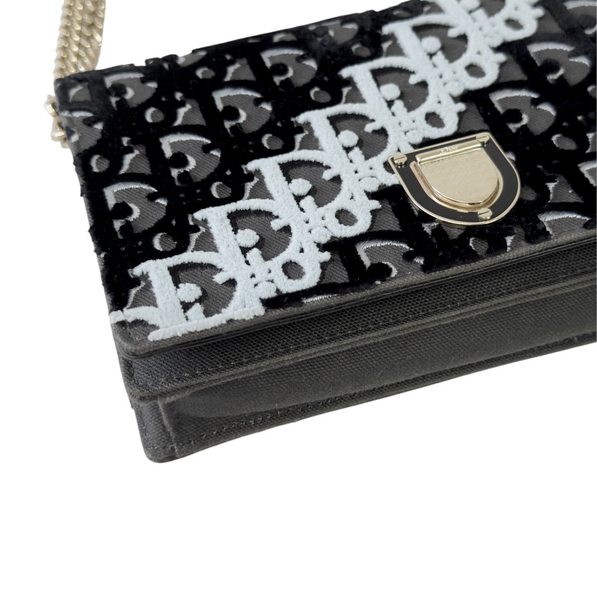 DIOR Diorama oblique 老花 鏈條銀包