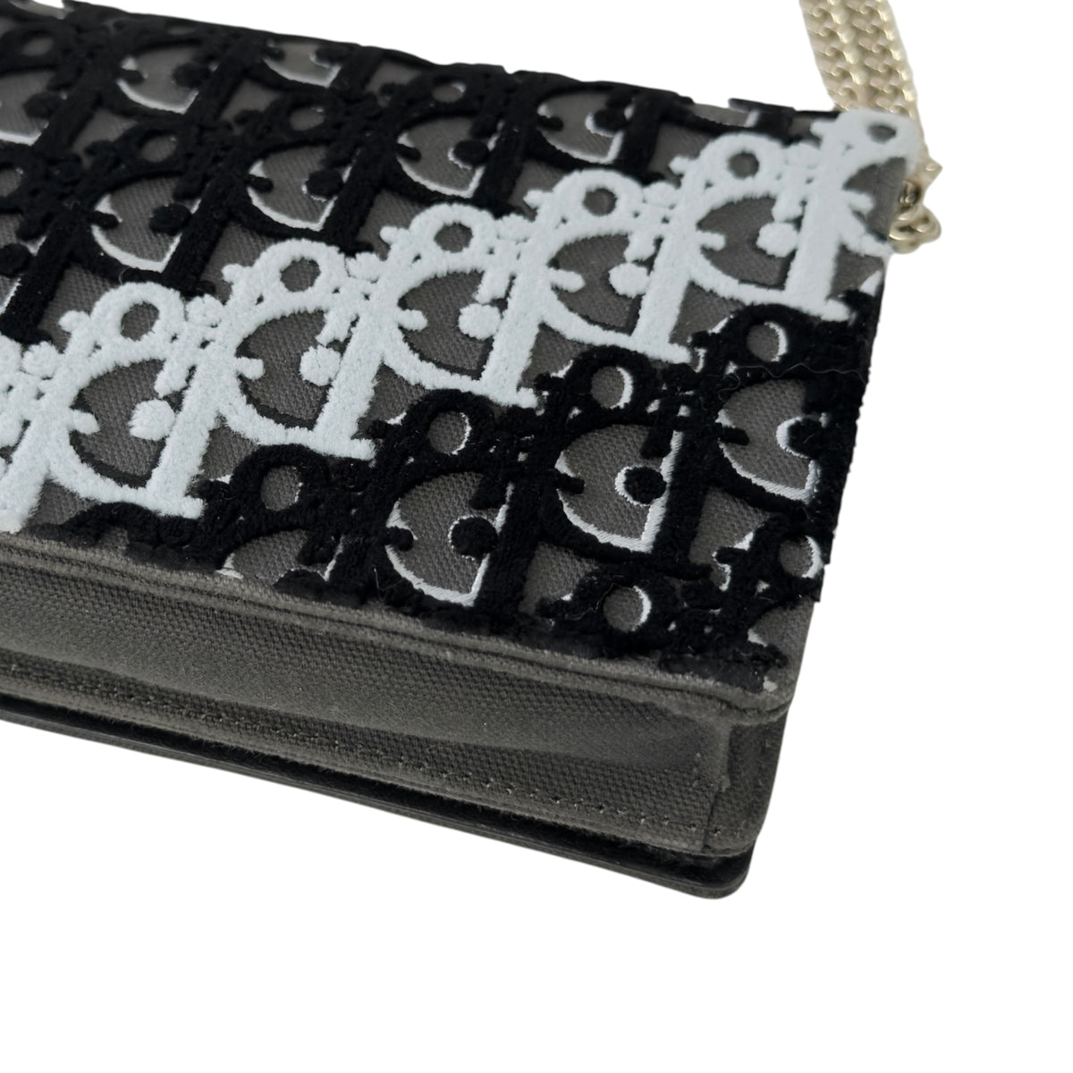DIOR Diorama oblique 老花 鏈條銀包
