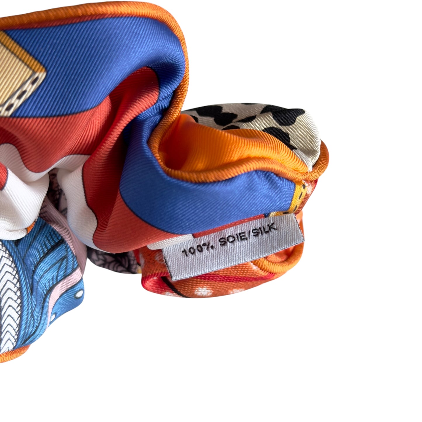 HERMES Claudia Bloom scrunchie 絲質 彈性髮圈