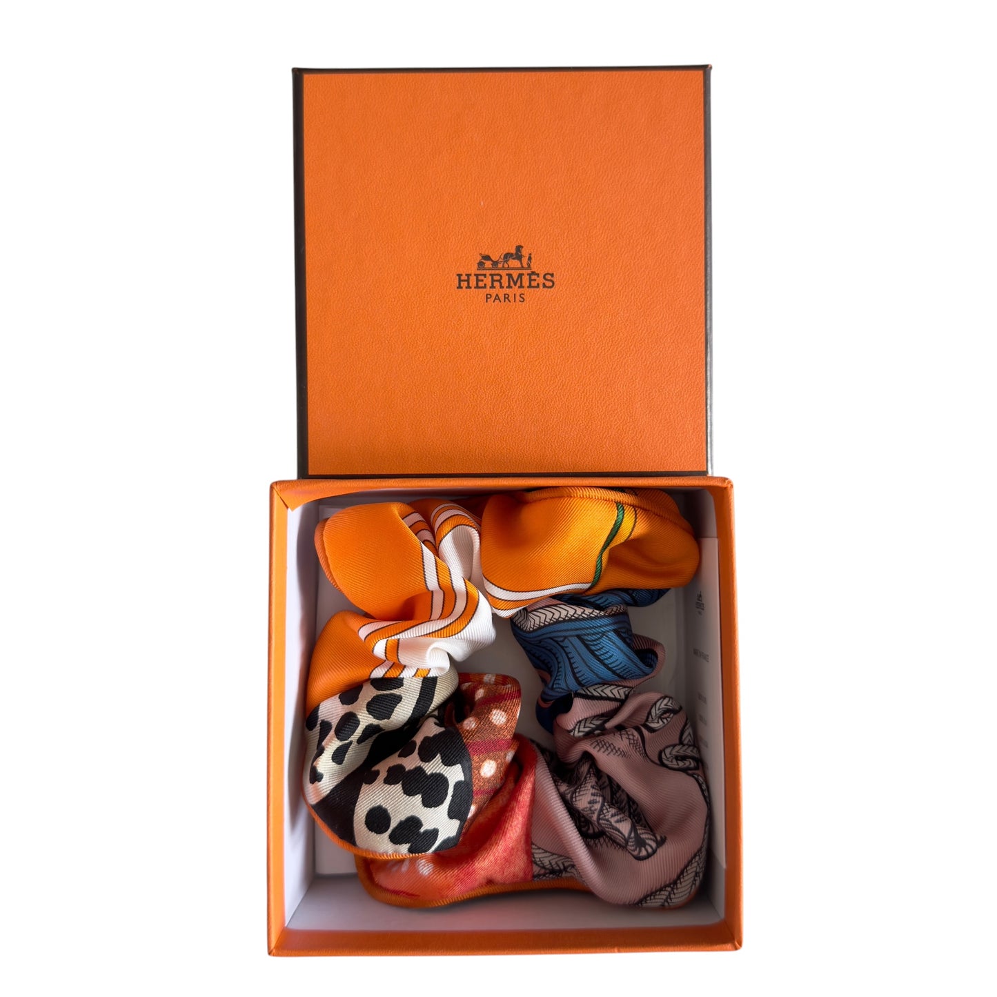 HERMES Claudia Bloom scrunchie 絲質 彈性髮圈