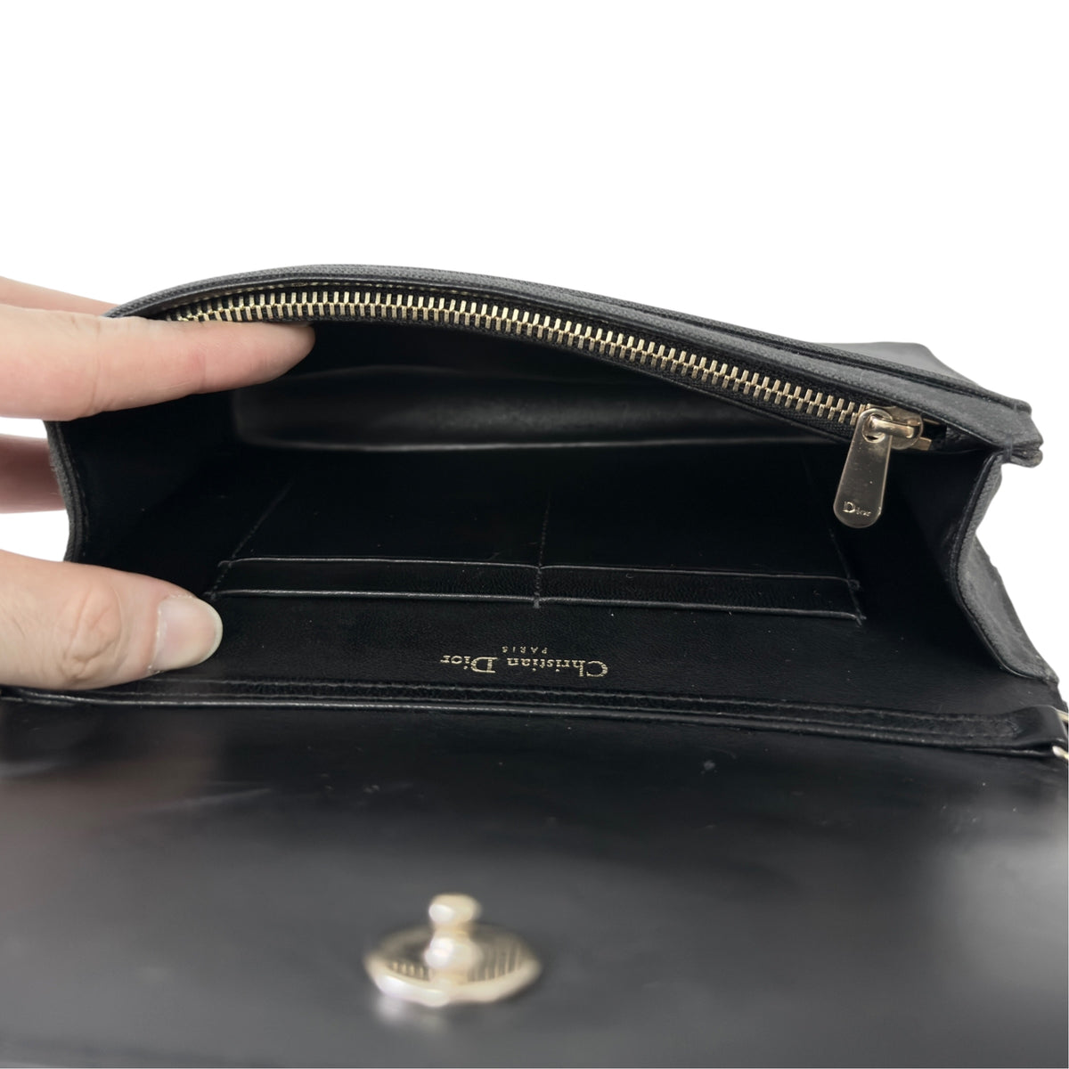 DIOR Diorama oblique 老花 鏈條銀包