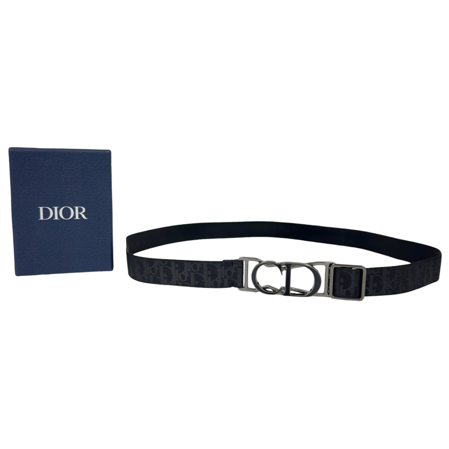 DIOR Oblique 老花 CD扣 彈性 腰帶