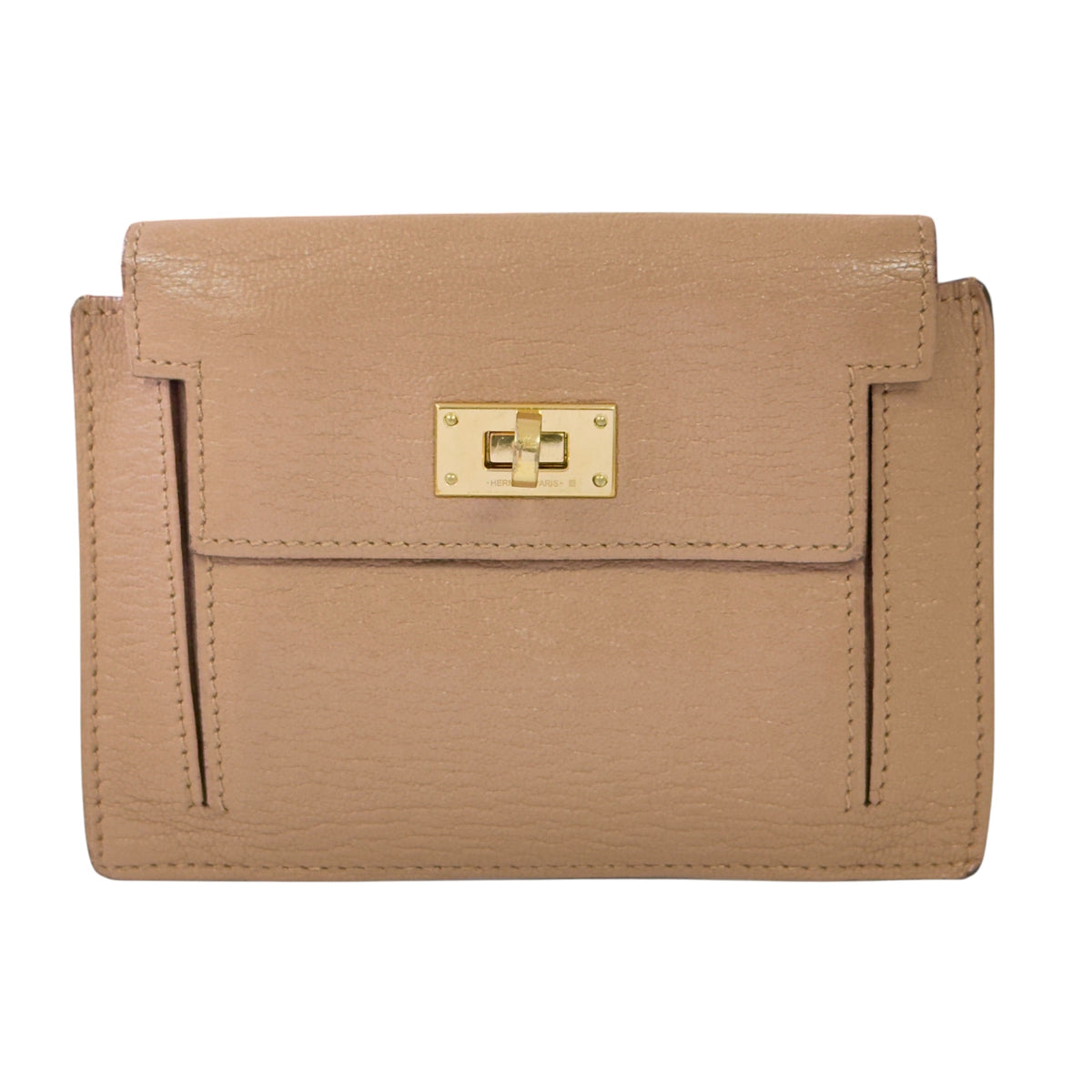 HERMES *自加鏈＞送無品牌長鏈* Kelly Pocket Compact Wallet 迷你小包 Y刻