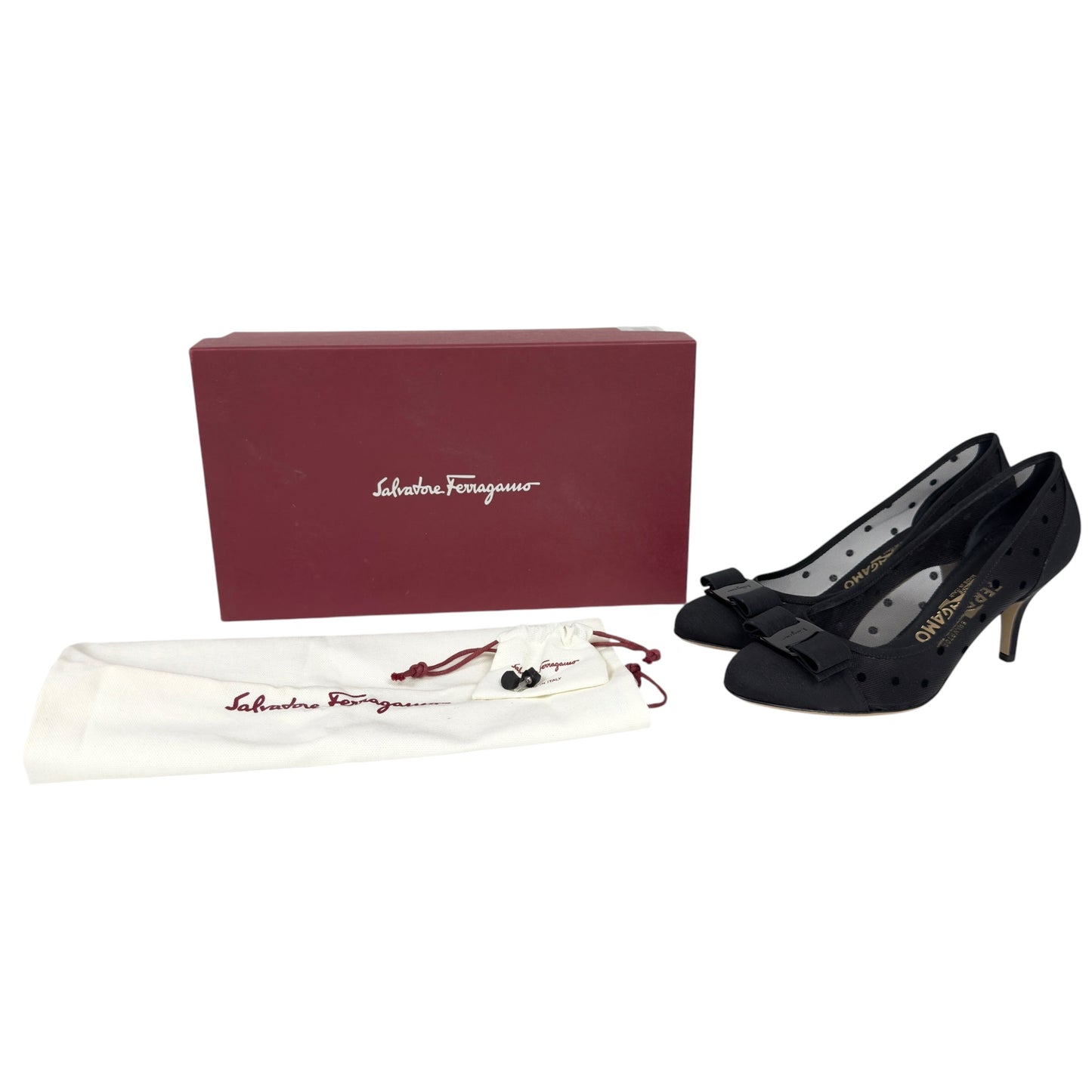 SALVATORE FERRAGAMO Vara 蝴蝶結 高踭鞋 70MM