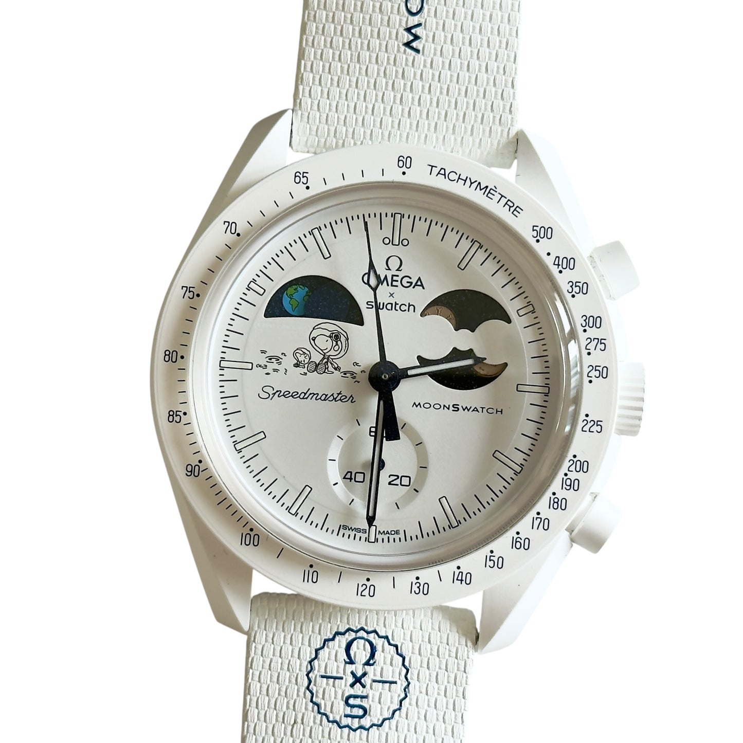 SWATCH X OMAGE Mission to earthphase - Moonshine gold 史努比 雪花版 手錶