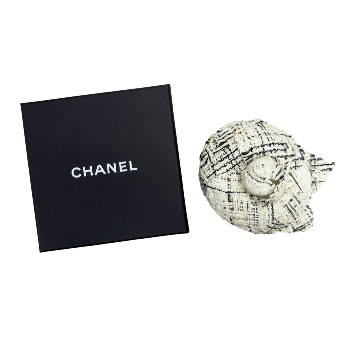 CHANEL CC 山茶花 粗花呢 胸針