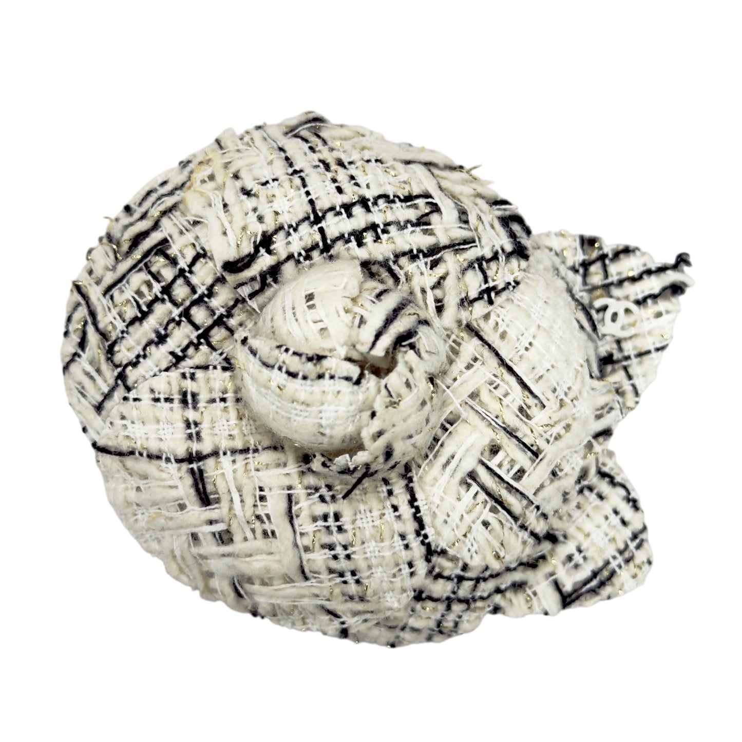 CHANEL CC 山茶花 粗花呢 胸針