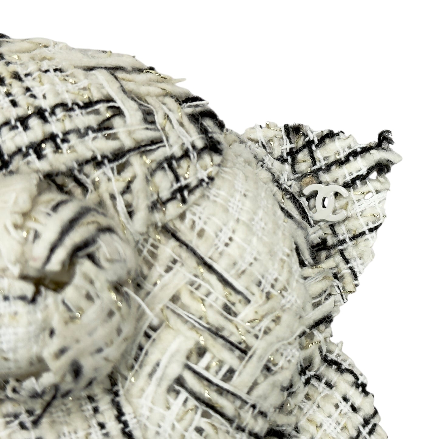 CHANEL CC 山茶花 粗花呢 胸針