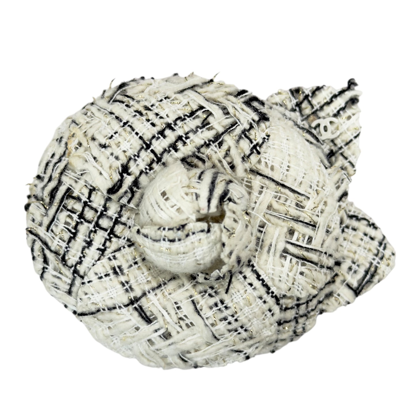 CHANEL CC 山茶花 粗花呢 胸針