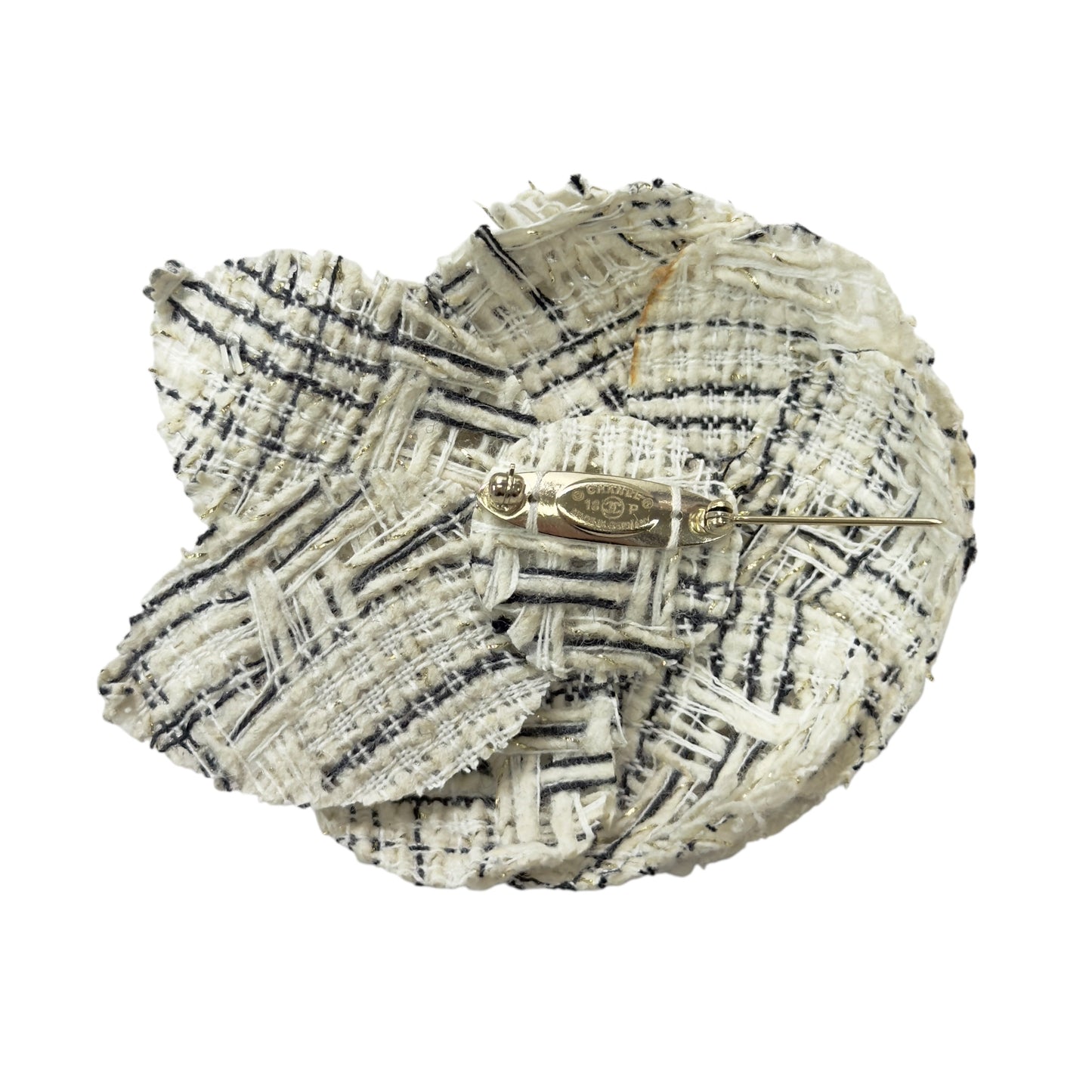 CHANEL CC 山茶花 粗花呢 胸針