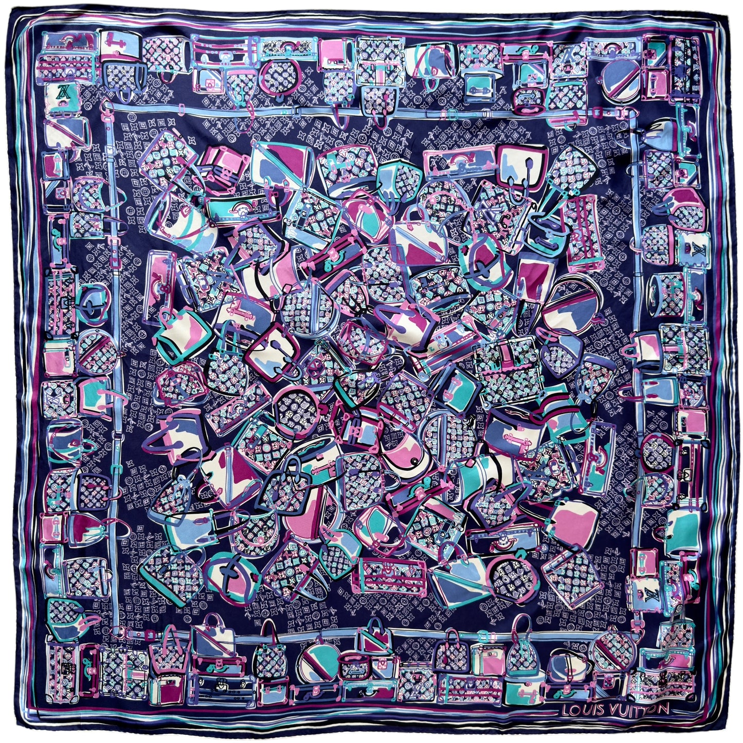 LOUIS VUITTON 老花 絲巾