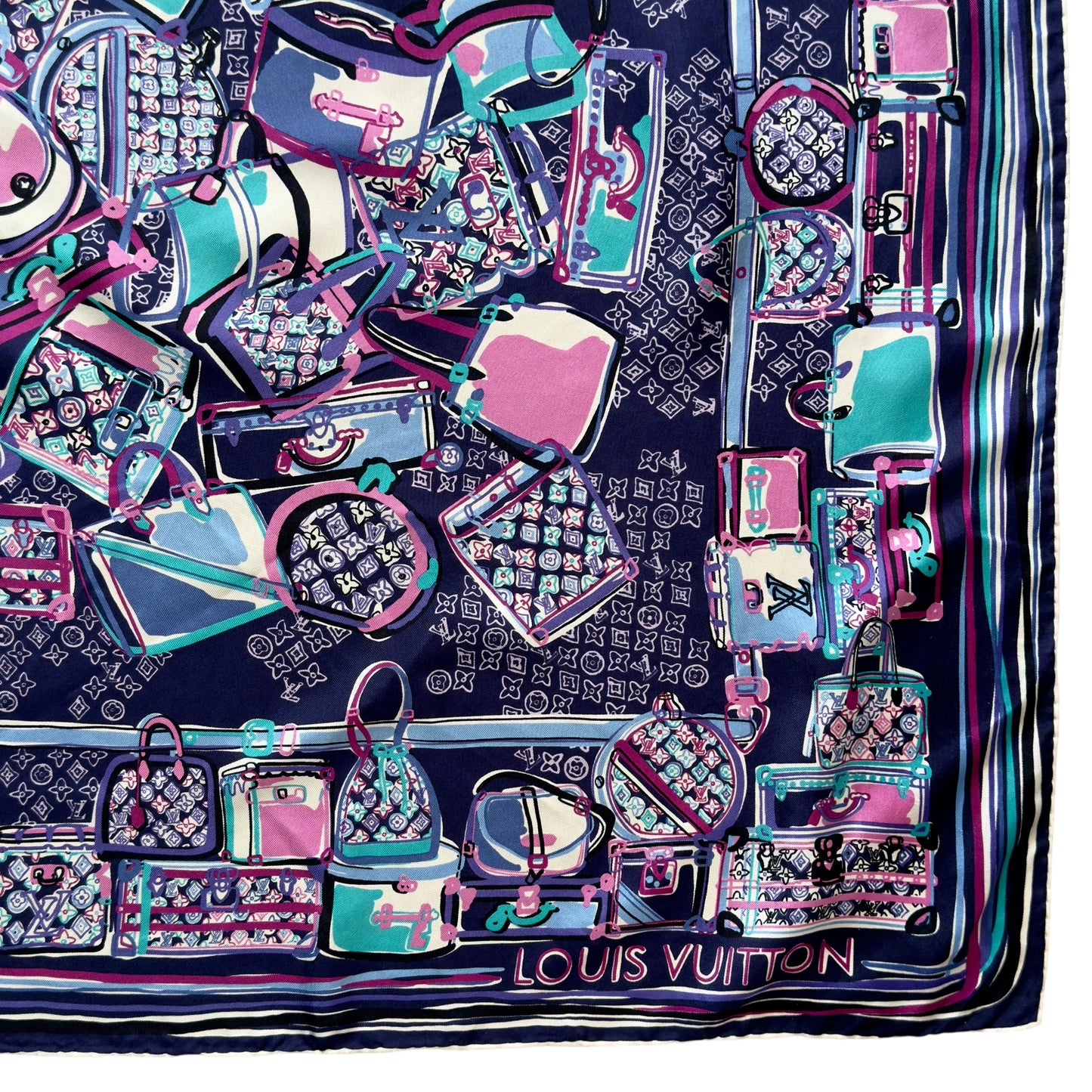 LOUIS VUITTON 老花 絲巾