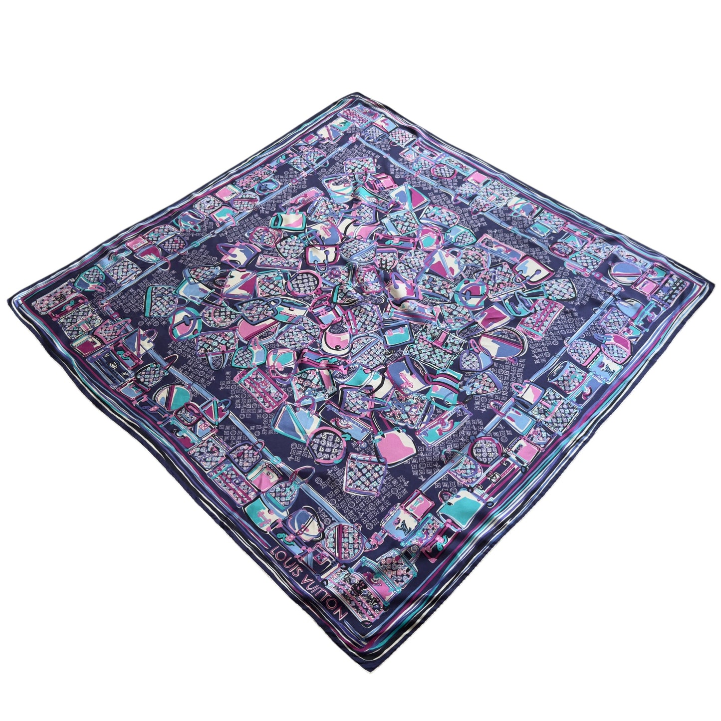 LOUIS VUITTON 老花 絲巾