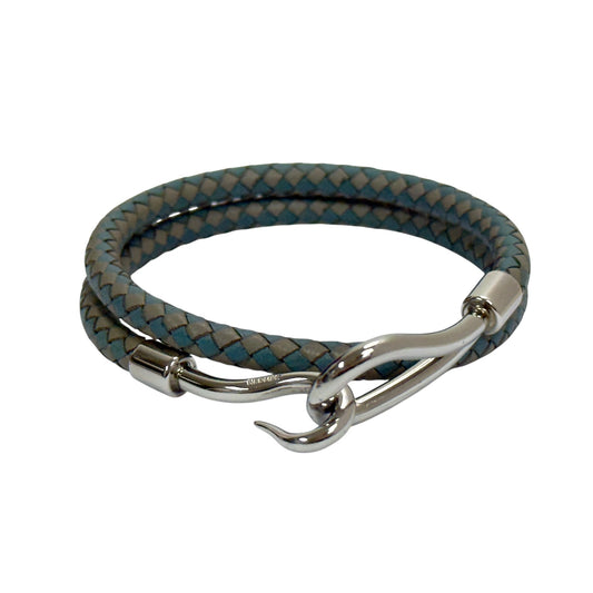 HERMES Jumbo H 織皮 雙圈手帶