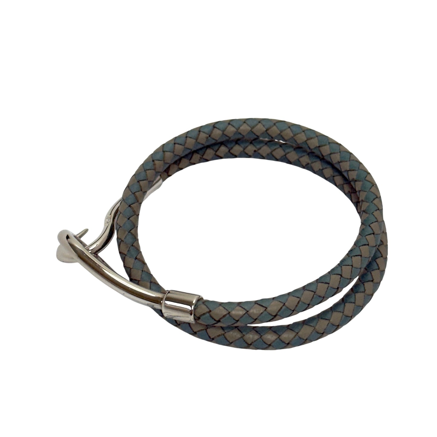 HERMES Jumbo H 織皮 雙圈手帶