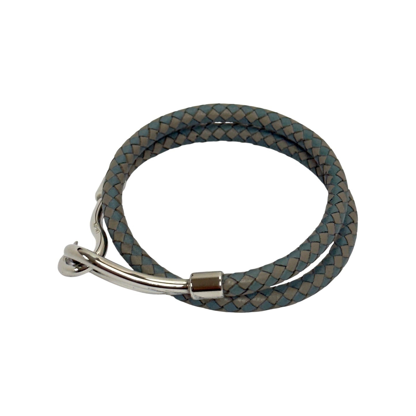 HERMES Jumbo H 織皮 雙圈手帶