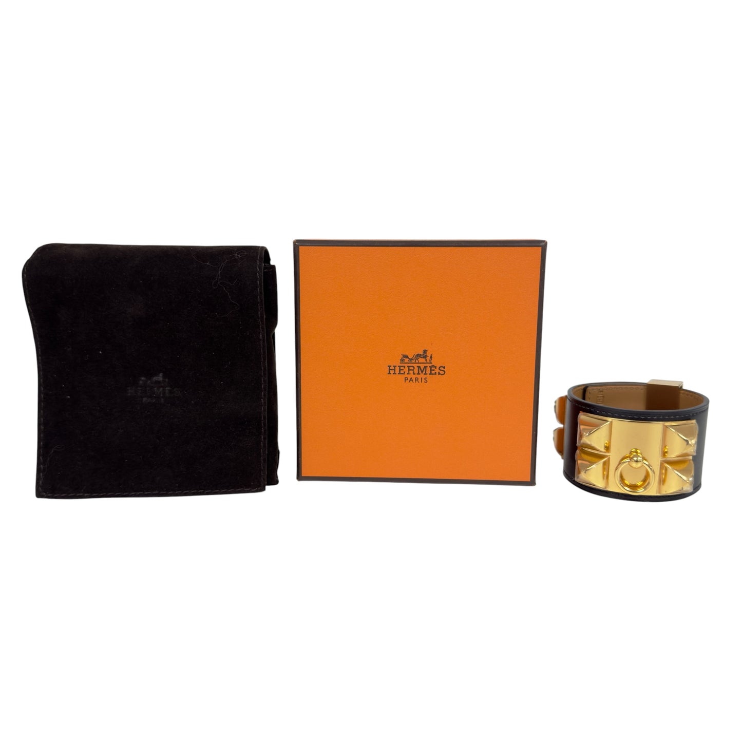 HERMES Collier de Chien 手環 框R刻