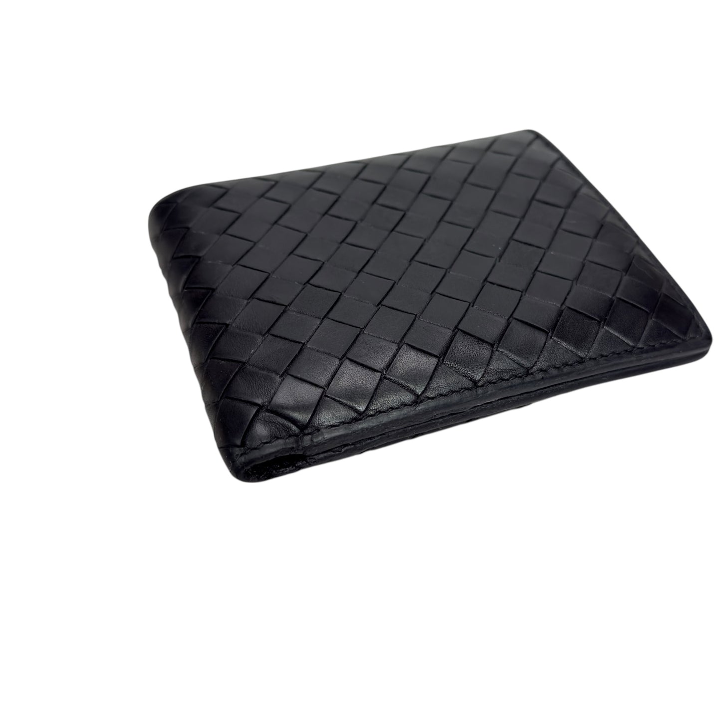 BOTTEGA VENETA 織皮 短銀包