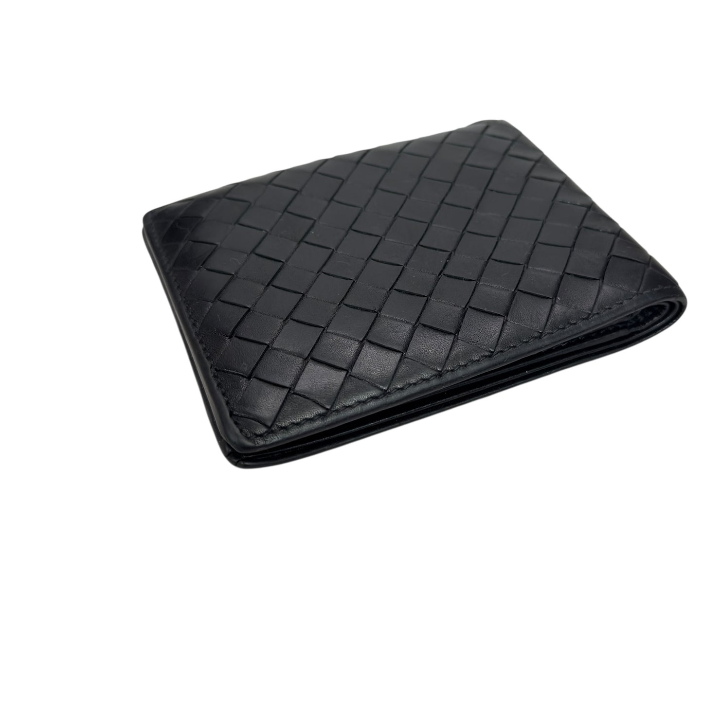 BOTTEGA VENETA 織皮 短銀包