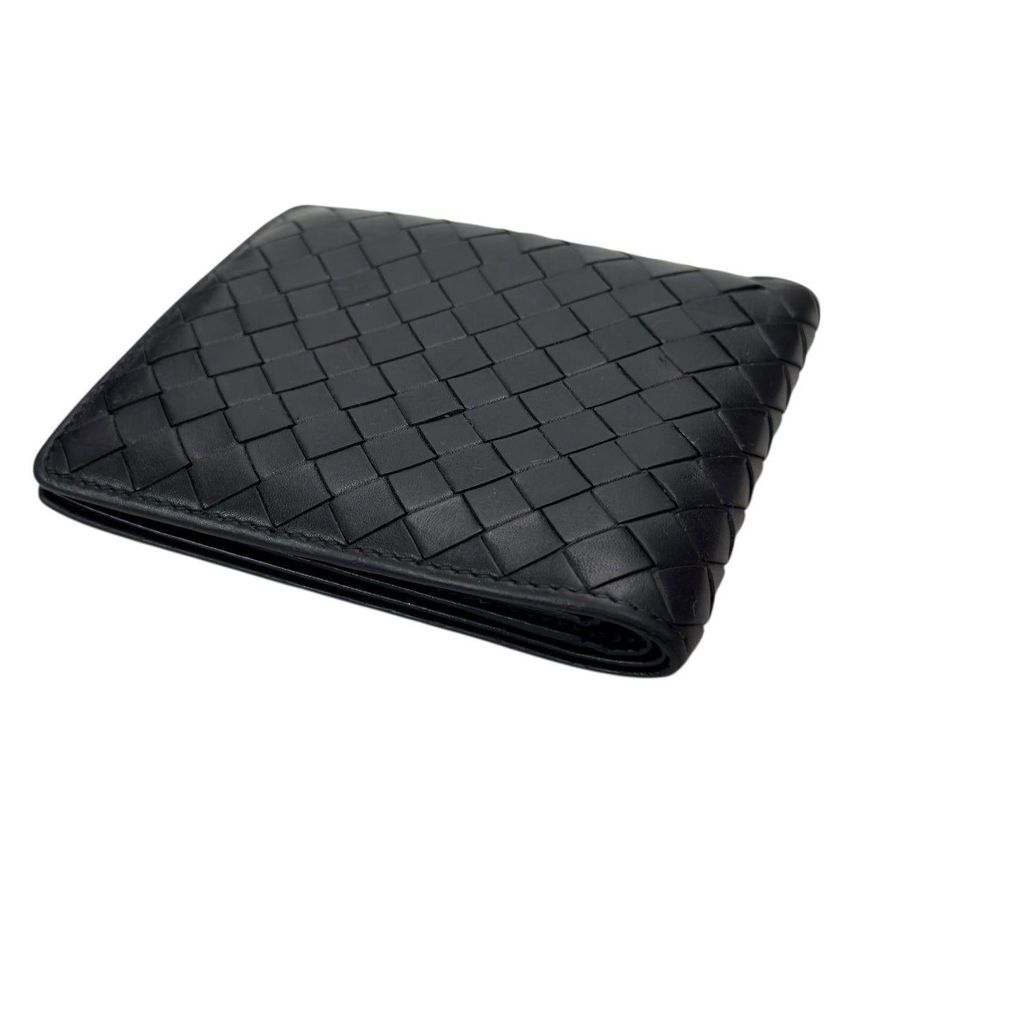 BOTTEGA VENETA 織皮 短銀包