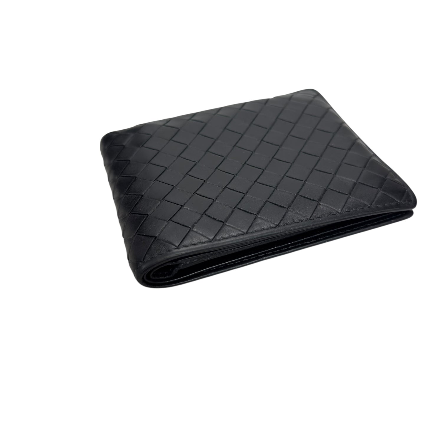 BOTTEGA VENETA 織皮 短銀包