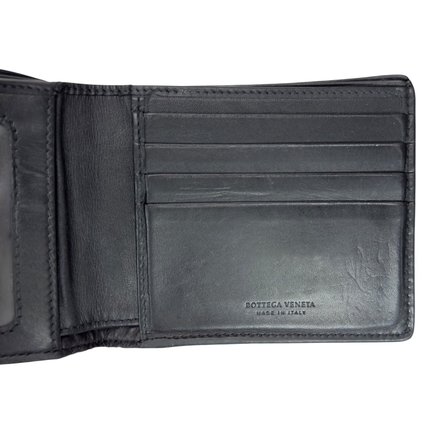 BOTTEGA VENETA 織皮 短銀包