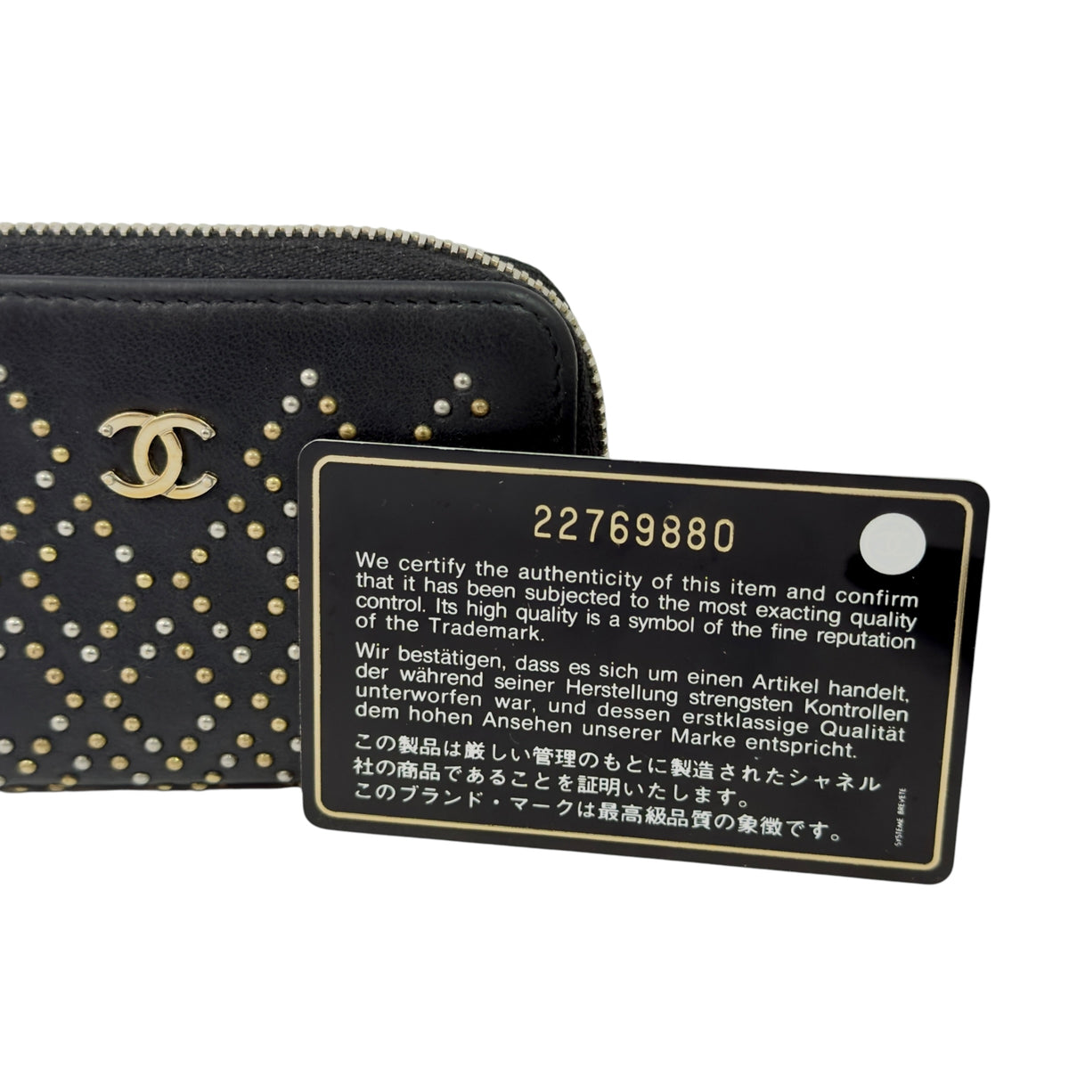 CHANEL CC 拉鏈卡包