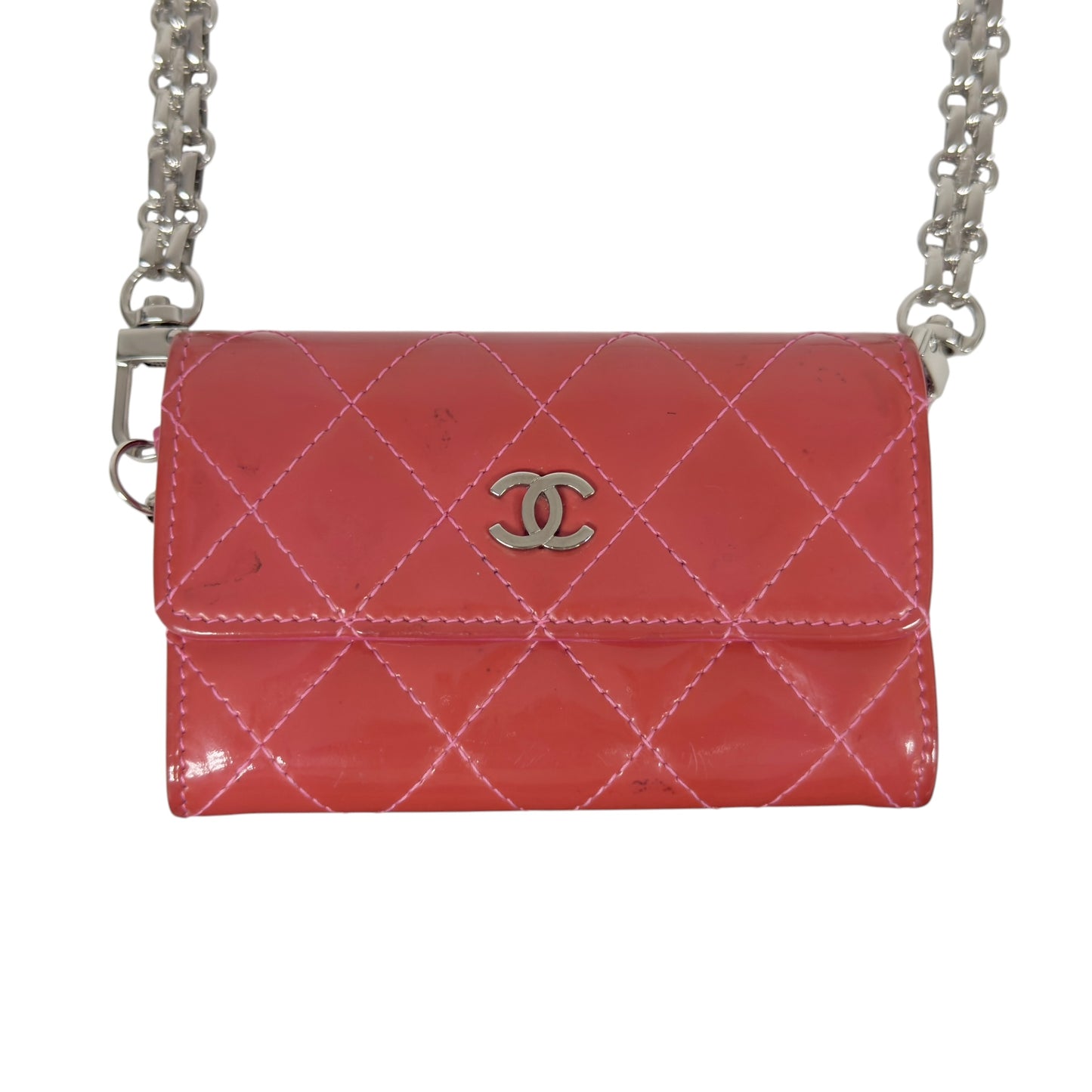 CHANEL *自加鏈＞送無品牌扣＋無品牌鏈帶* CC 小廢包