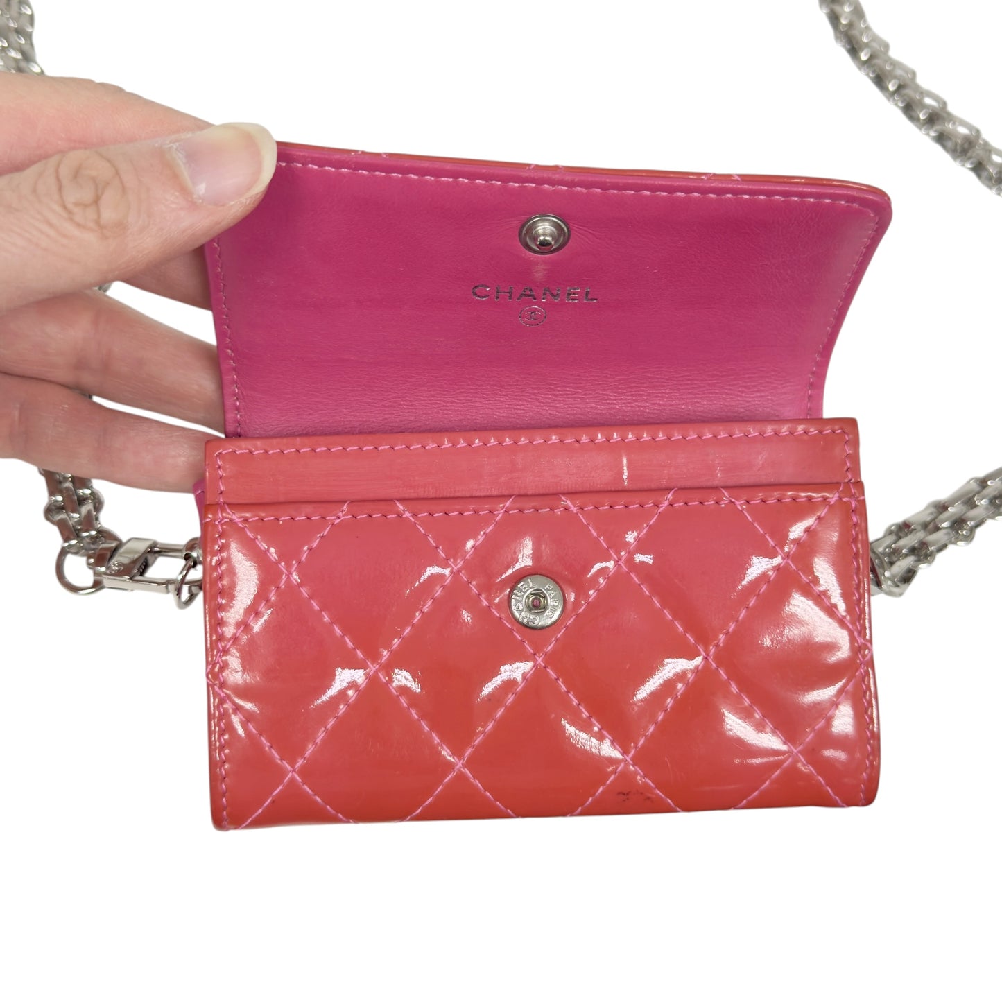 CHANEL *自加鏈＞送無品牌扣＋無品牌鏈帶* CC 小廢包