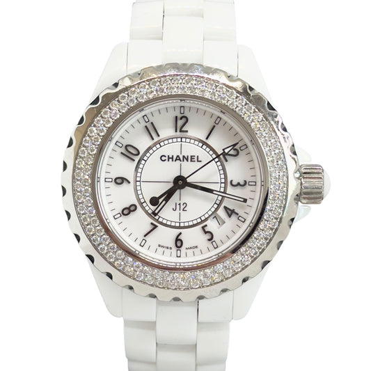 CHANEL J12 滿鑽圈 石英腕表