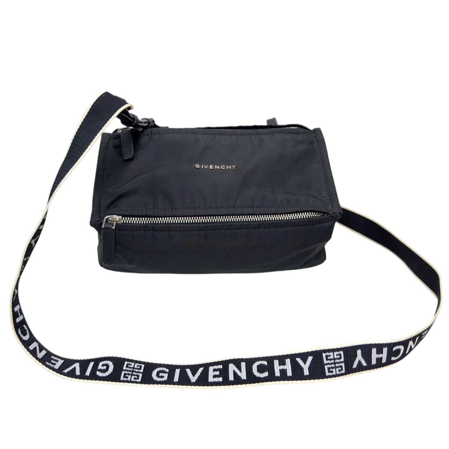 GIVENCHY Pandora 帆布拼皮 斜揹袋