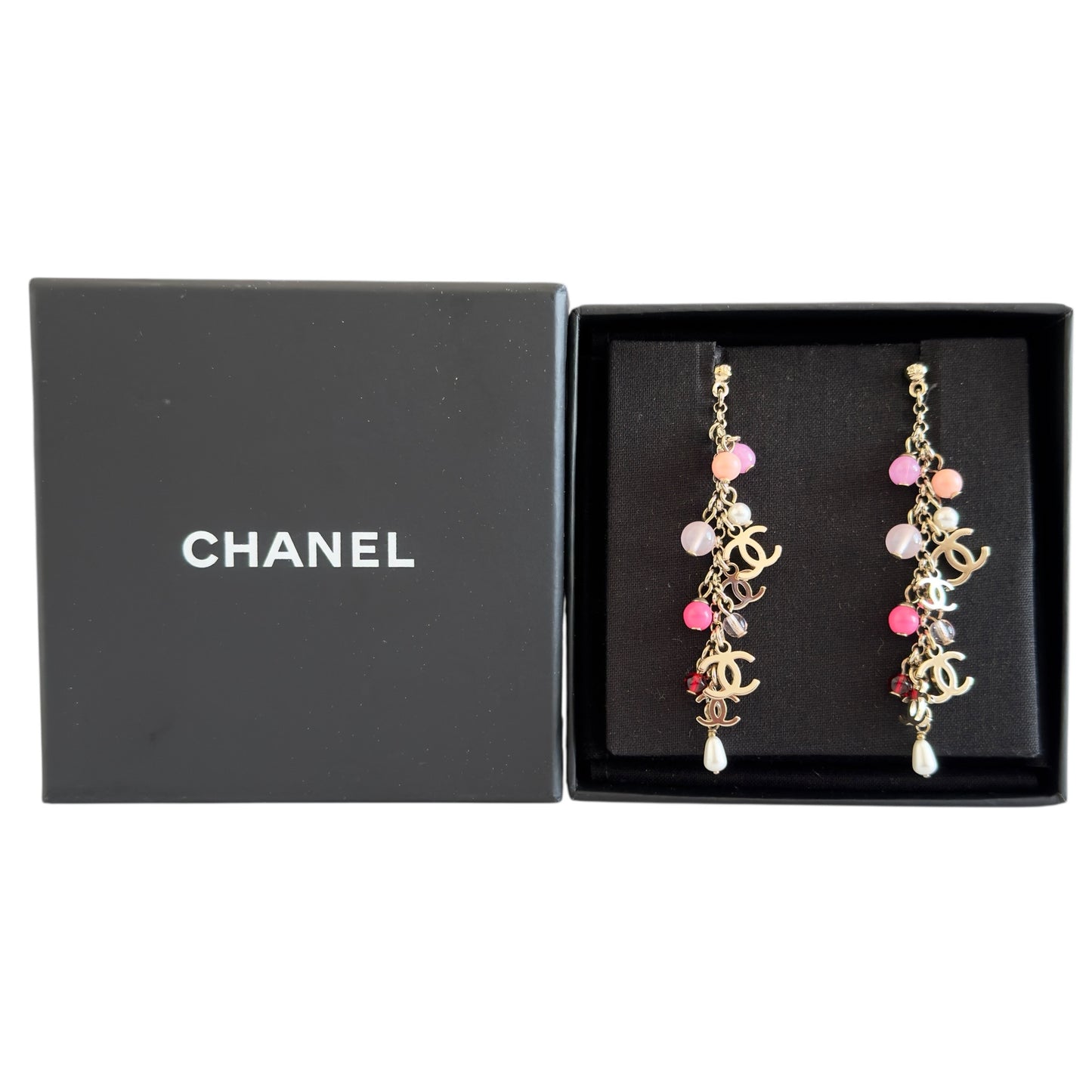 CHANEL CC 垂吊 耳環