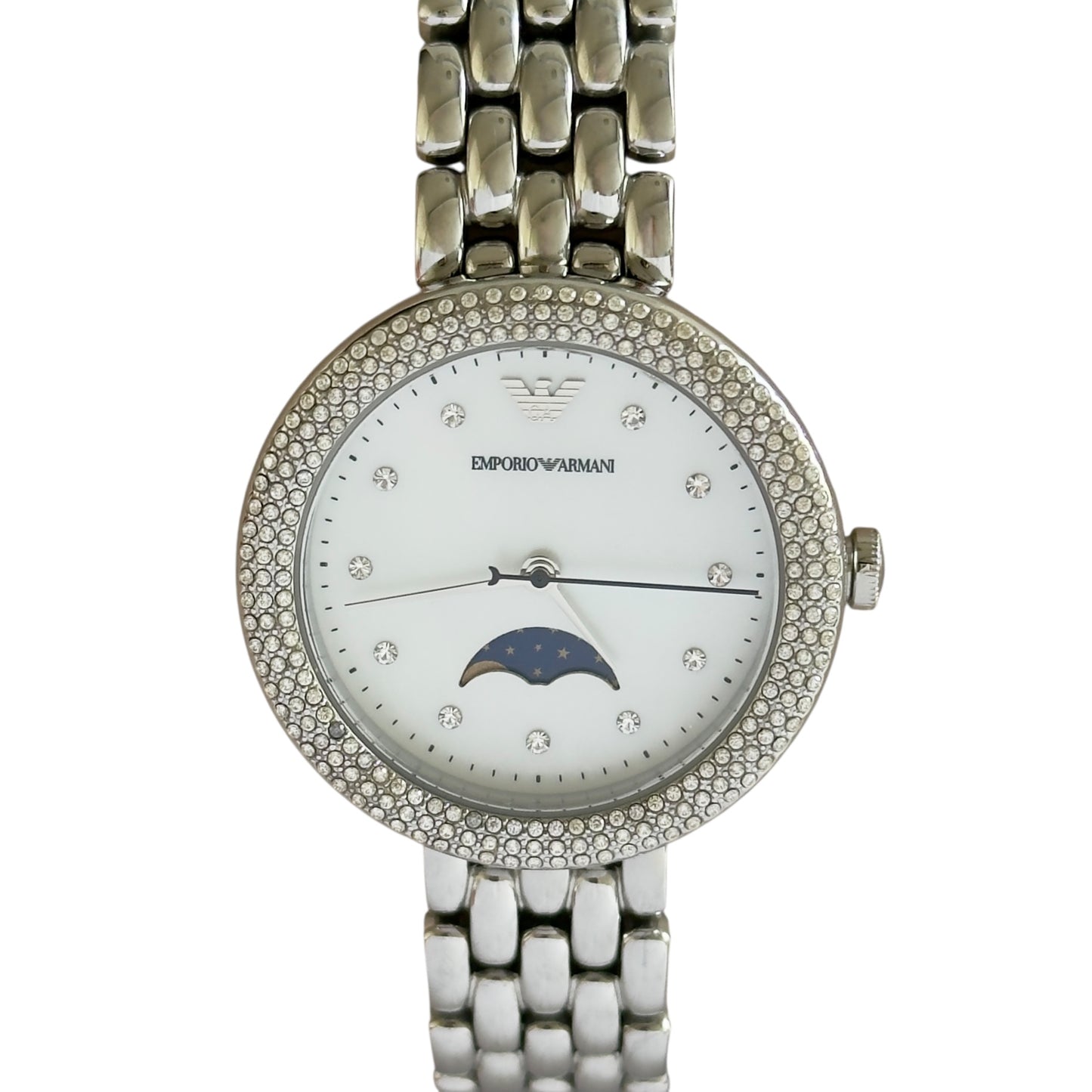 EMPORIO ARMANI 水鑽 貝母錶盤 手錶