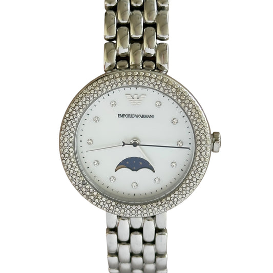 EMPORIO ARMANI 水鑽 貝母錶盤 手錶