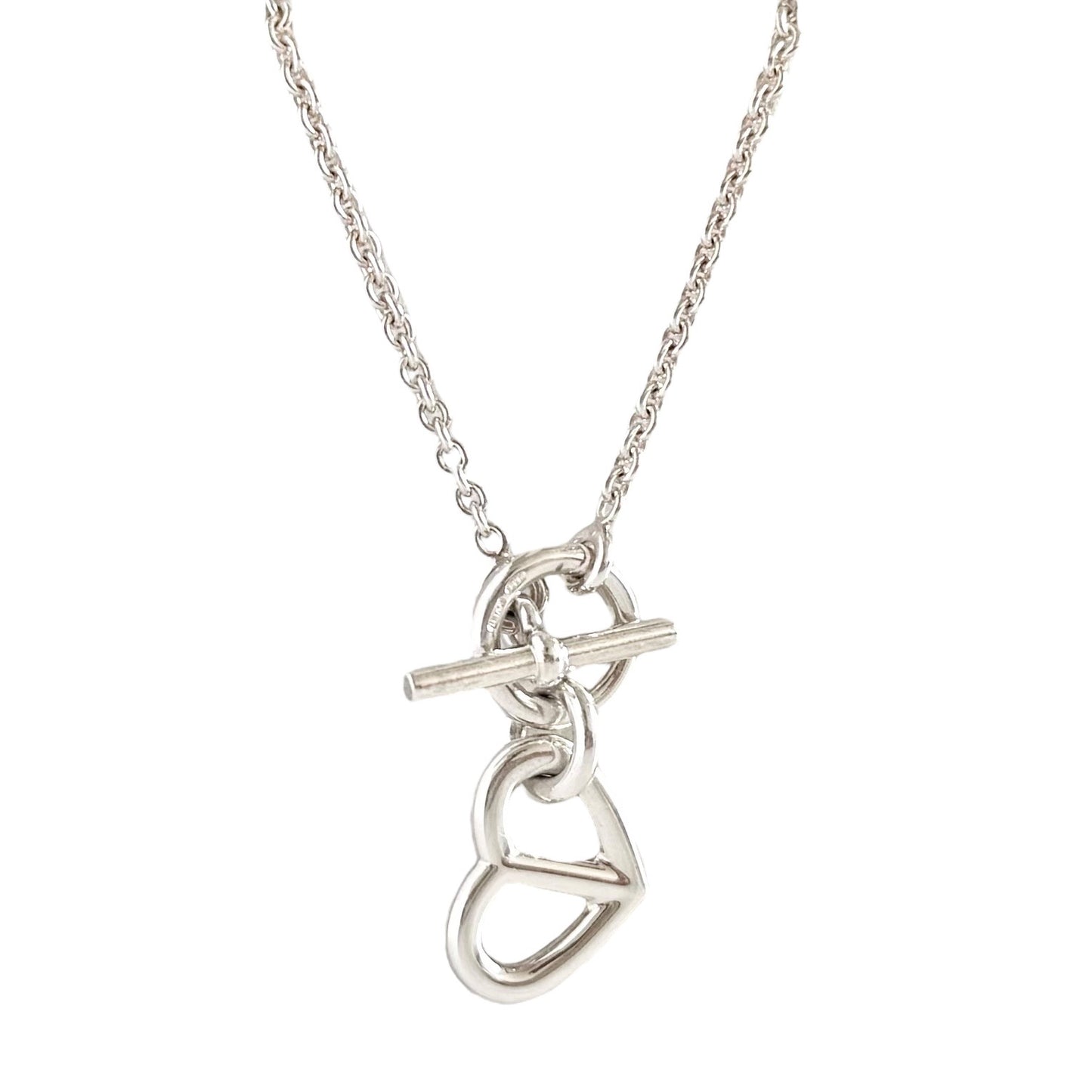 HERMES 限定愛心 豬鼻子 純銀 頸鏈