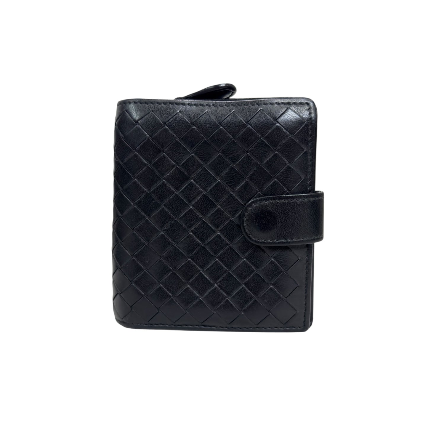 BOTTEGA VENETA 織皮 短銀包