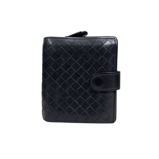 BOTTEGA VENETA 織皮 短銀包