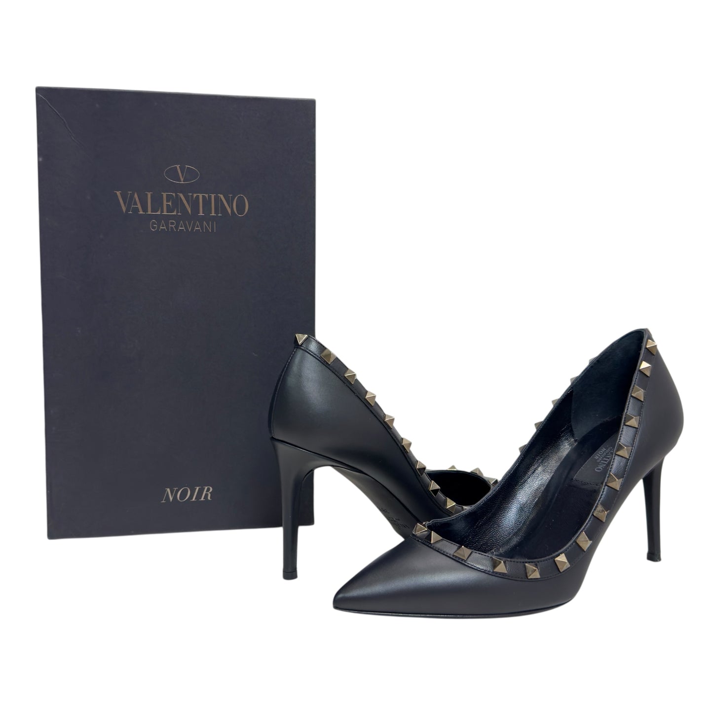 VALENTINO GARAVANI Noir Rockstud黑色 高跟鞋 85mm