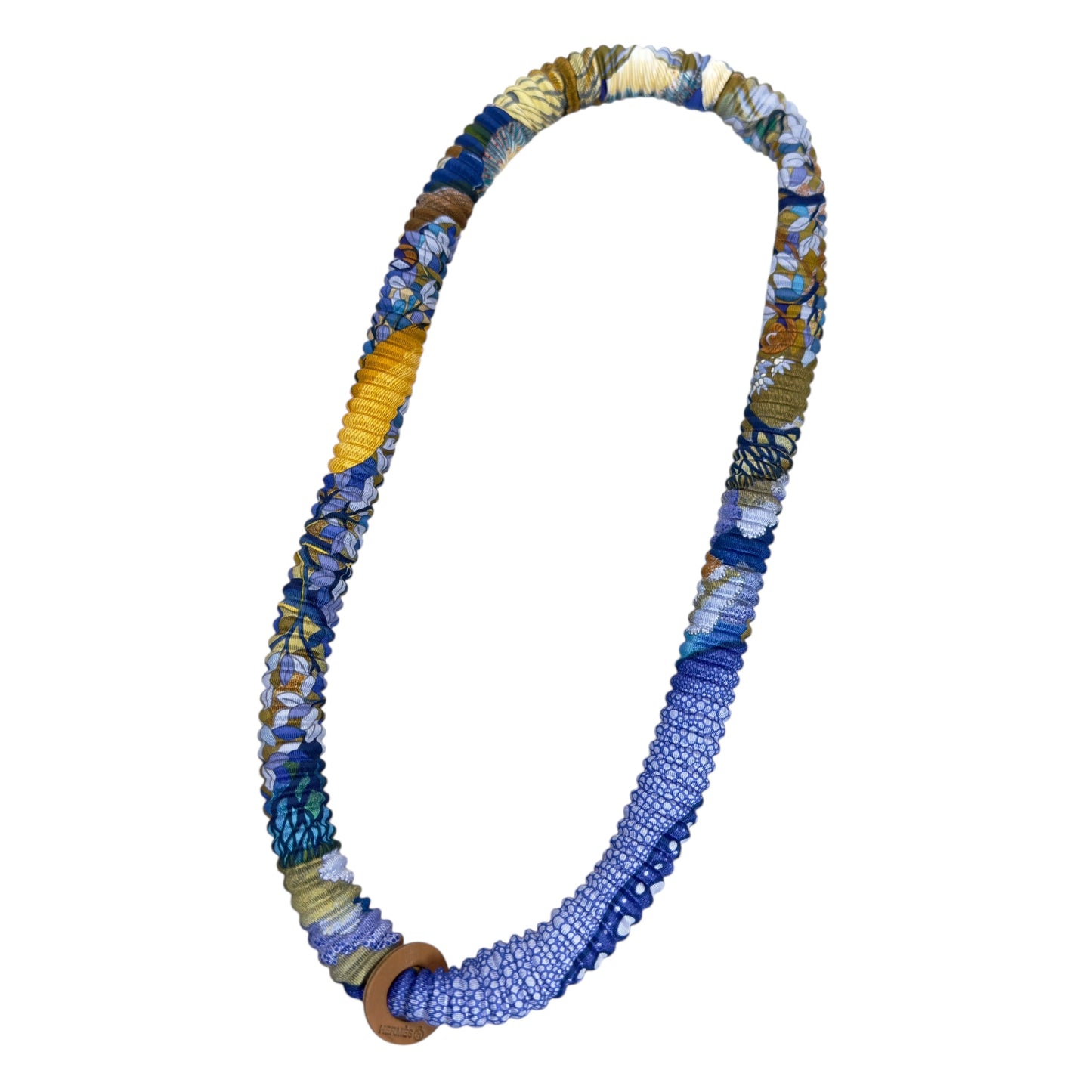 HERMES petit H 絲質 百褶 頸帶