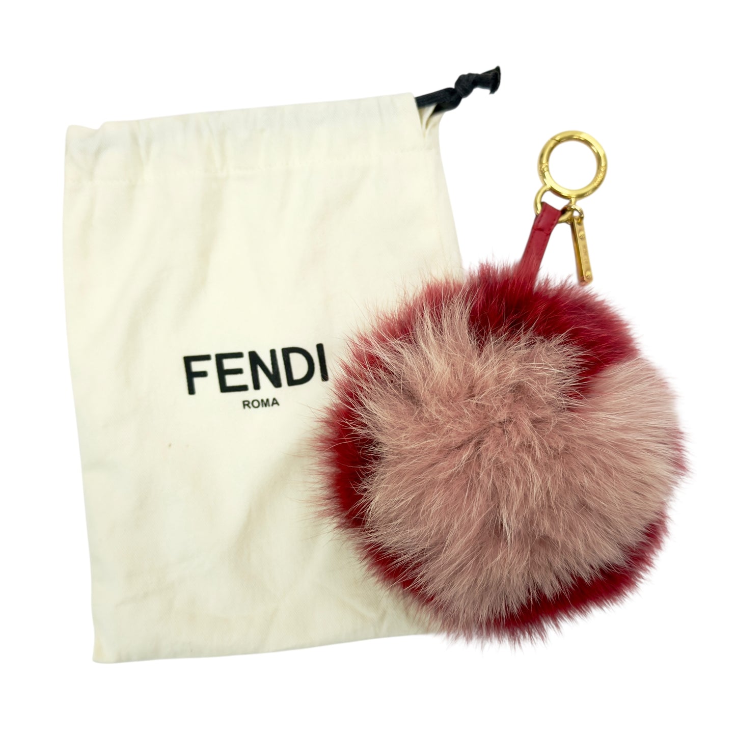 FENDI 愛心💗 毛毛球 掛飾