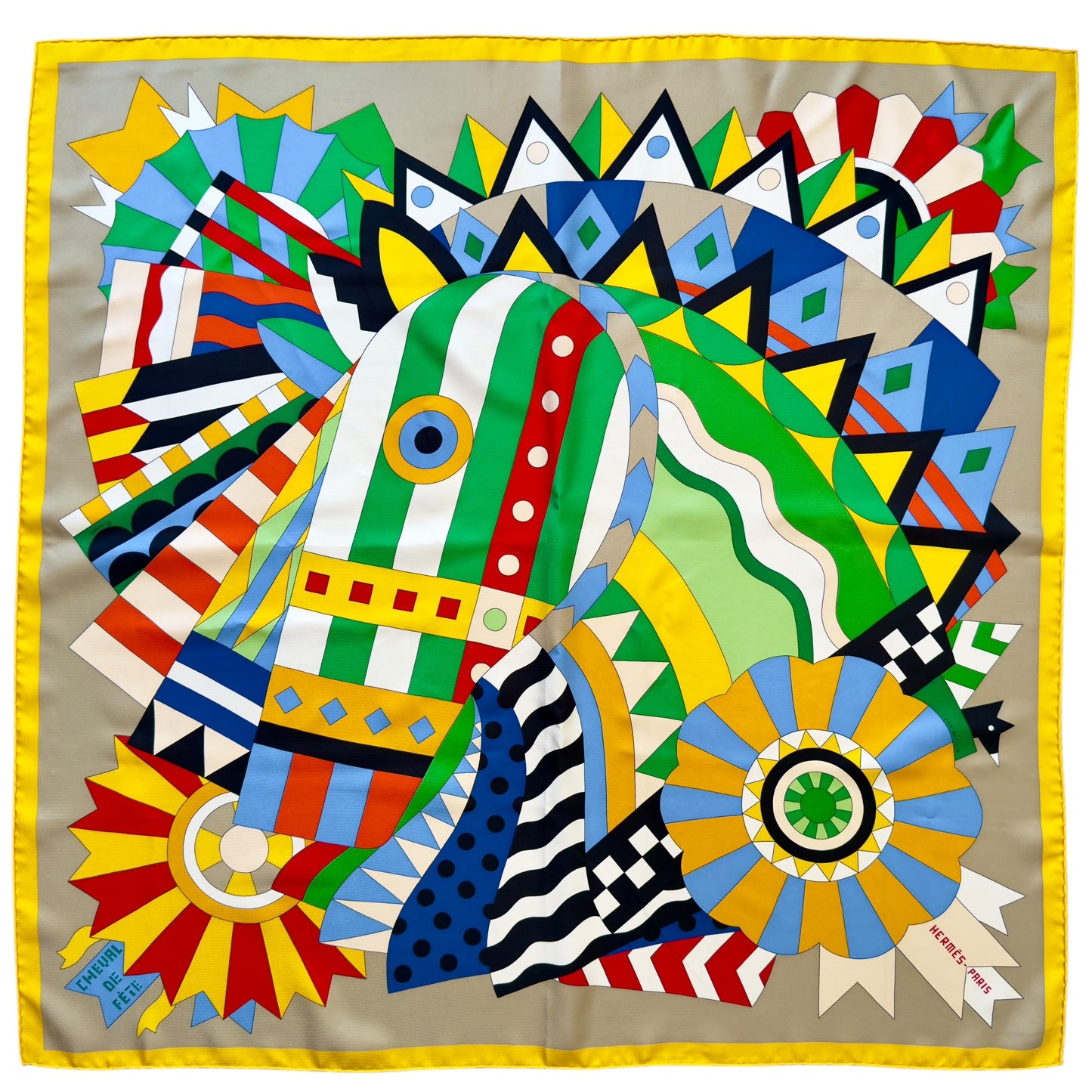 HERMES Cheval de Fete 90 慶典駿馬 絲巾