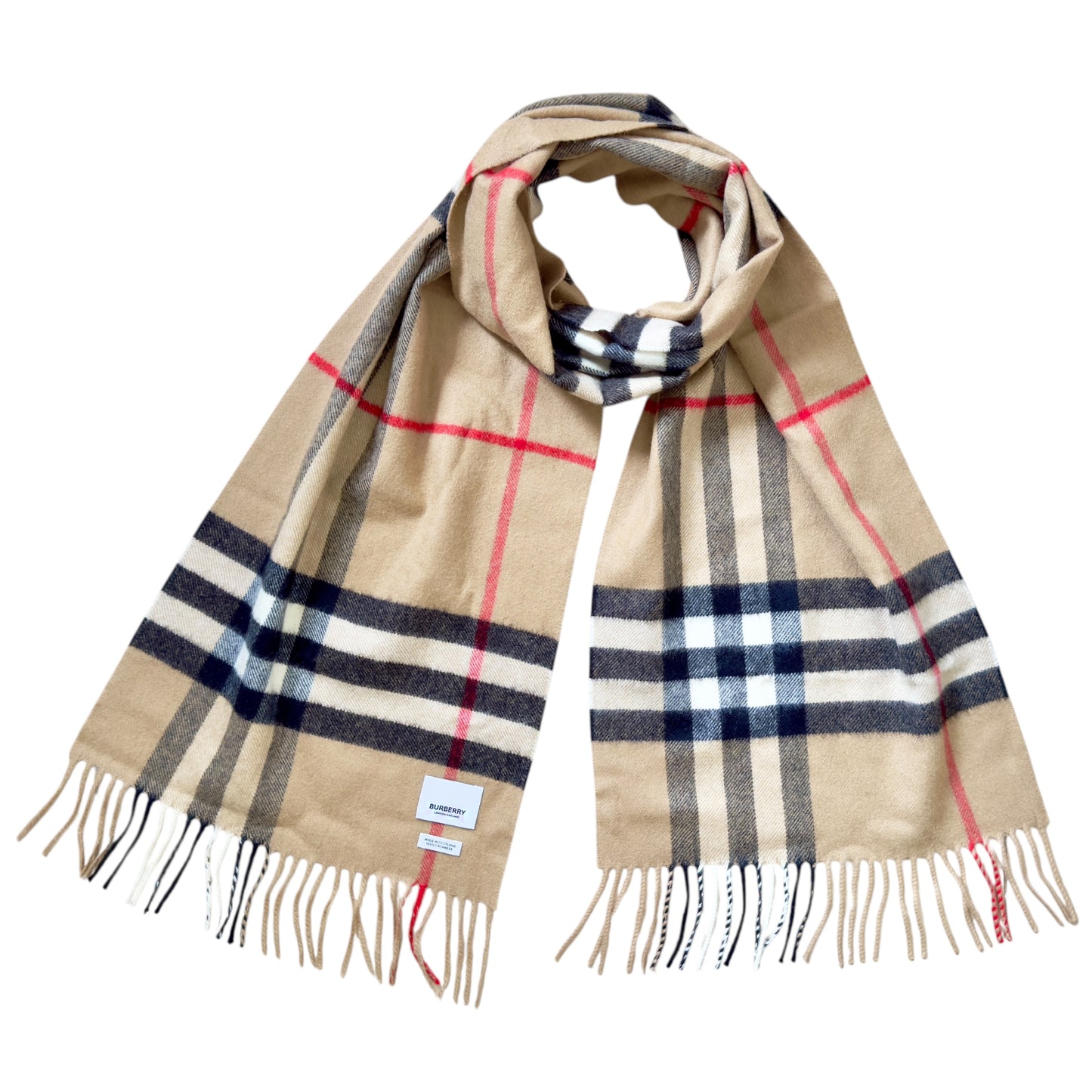 BURBERRY 經典格紋 純羊絨 圍巾