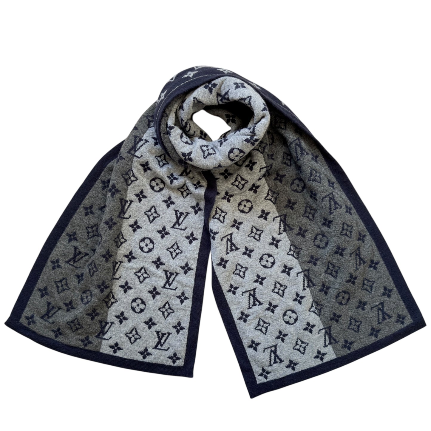 LOUIS VUITTON 老花 純羊絨 圍巾