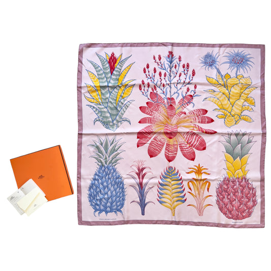 HERMES Index Bromeliaceae scarf 90 絲巾
