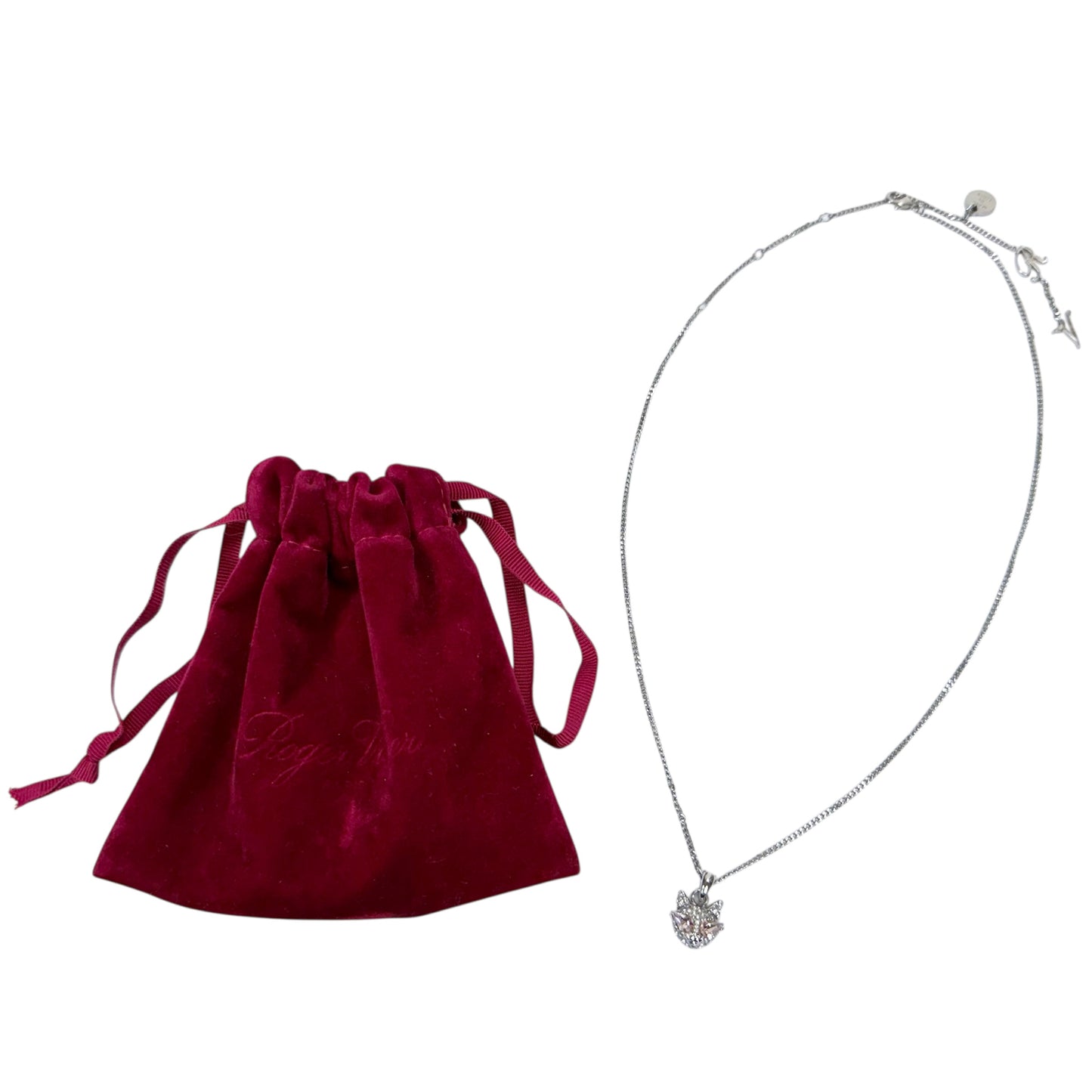 ROGER VIVIER 水鑽 貓咪 頸鏈