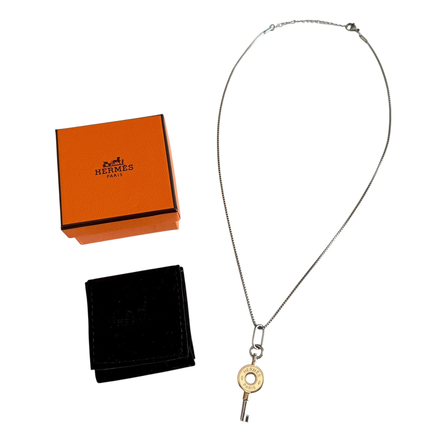 HERMES *送無品牌頸鏈* Curiosite Key Charm 鎖匙 吊咀