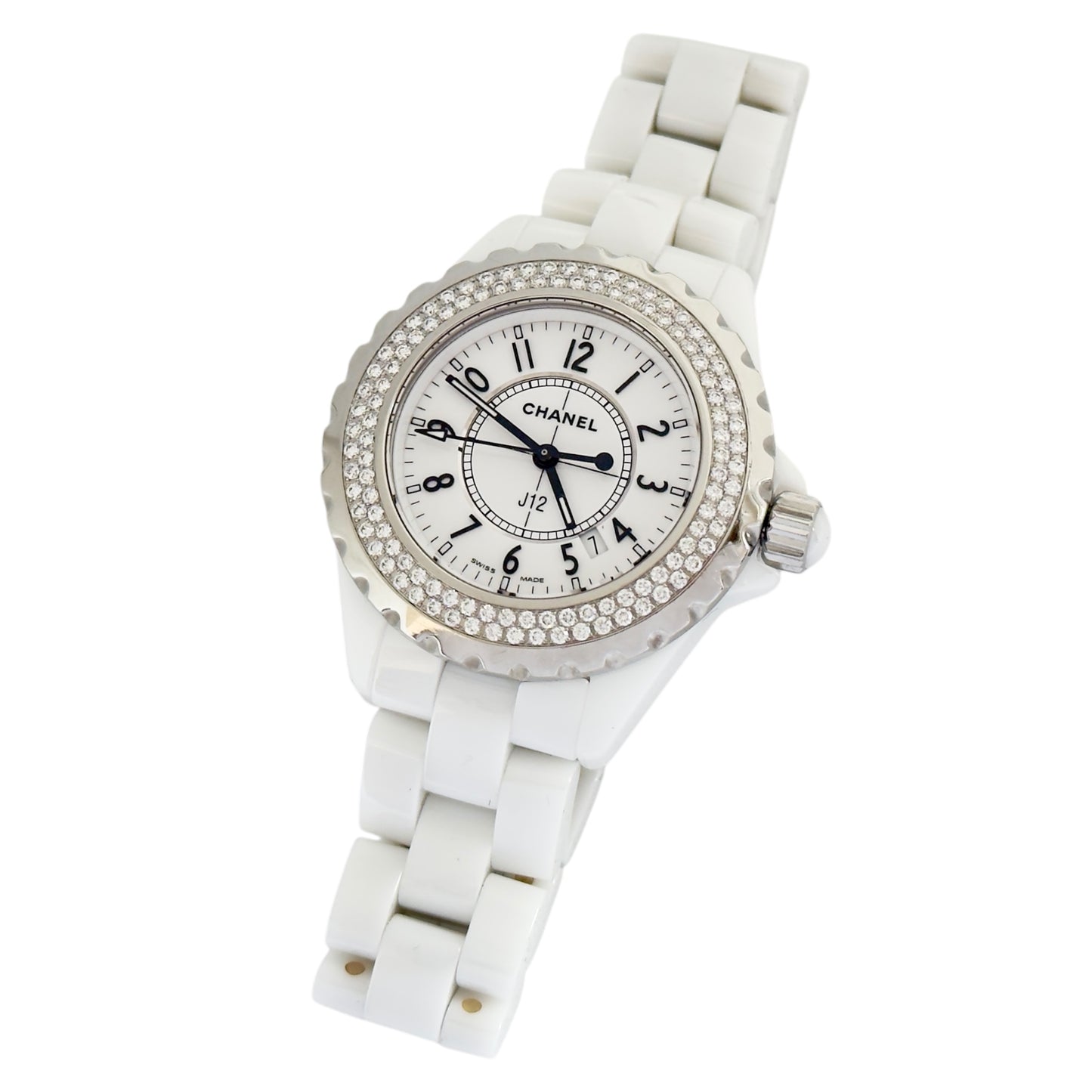CHANEL J12 滿鑽圈 石英腕表